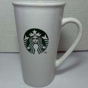 Starbucks White Ceramic Coffee Cup 2012 16OZ